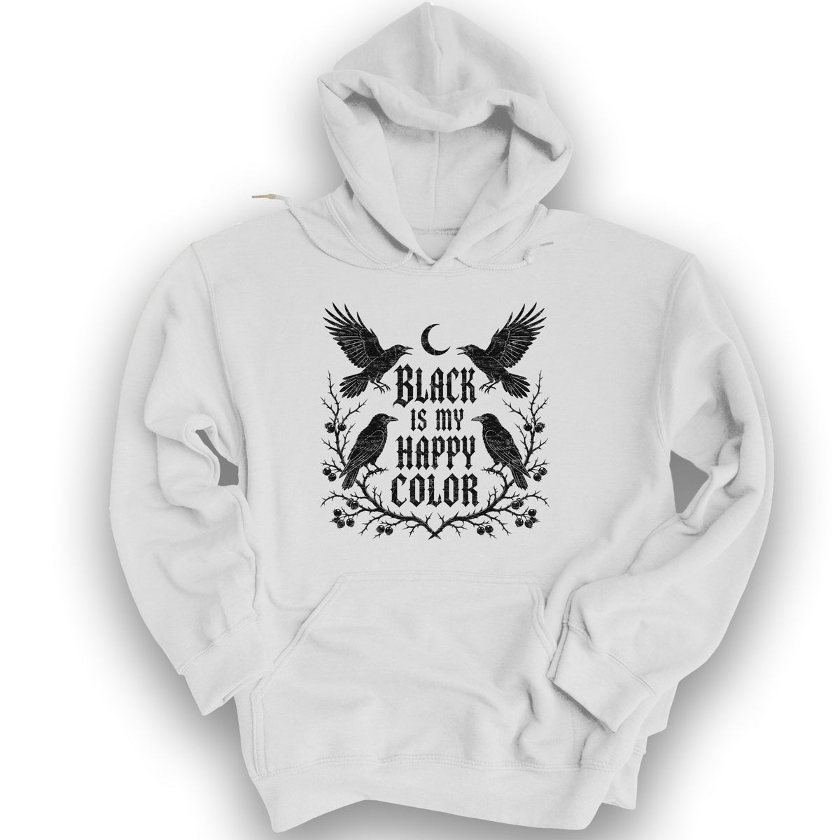 Crow Happy Color Hoodie - White