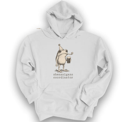 Shenanigans Coordinator Frog Hoodie - White