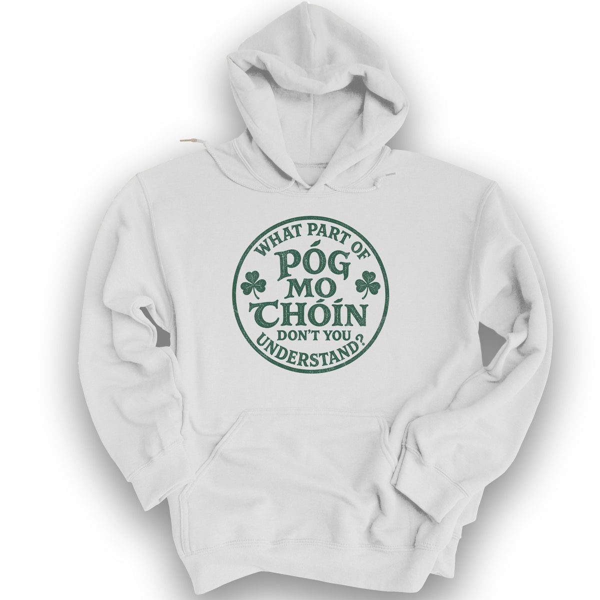 Pog Mo Thoin Badge Hoodie - White