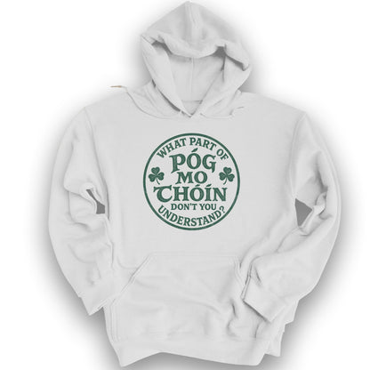 Pog Mo Thoin Badge Hoodie - White