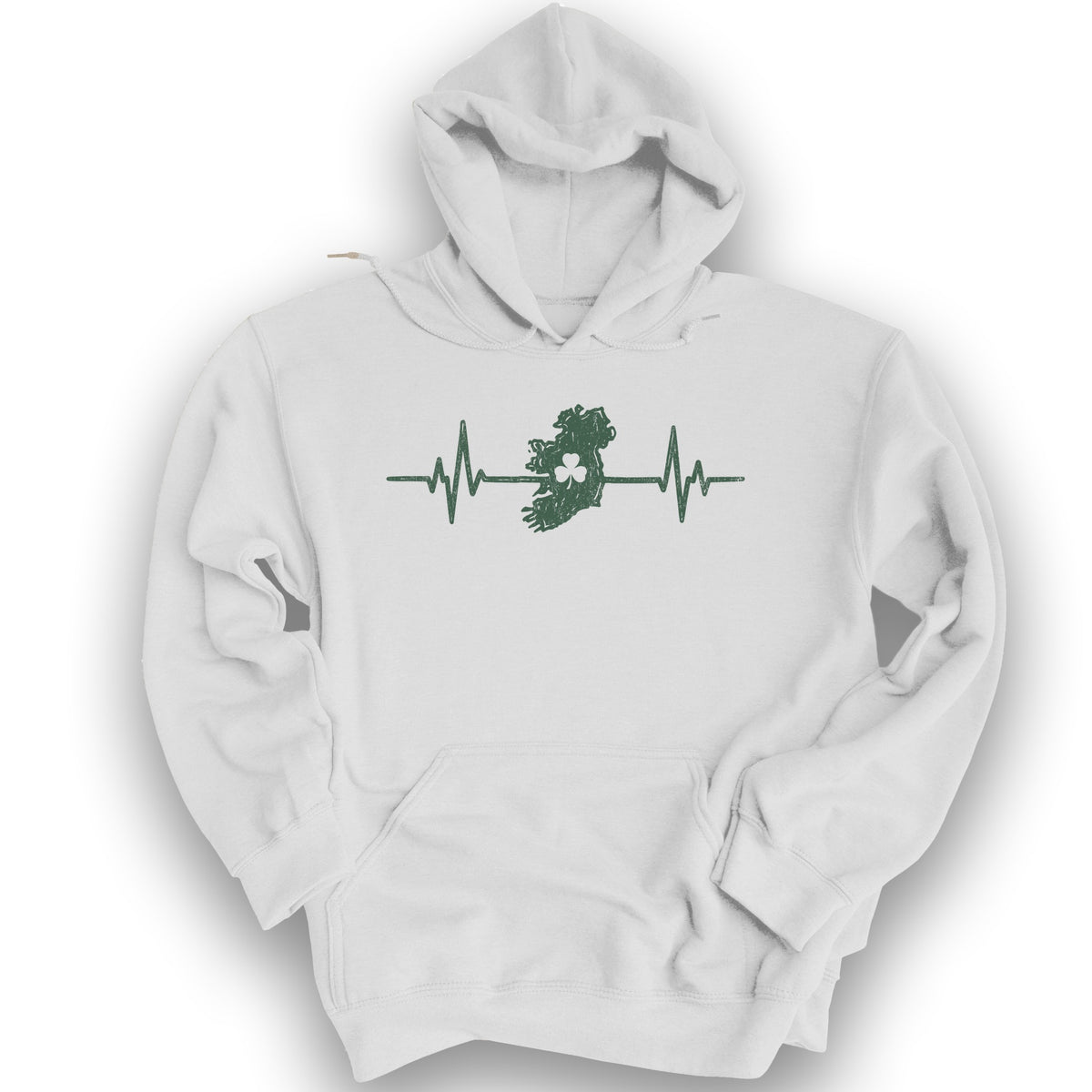 Ireland Heartbeat Hoodie - White