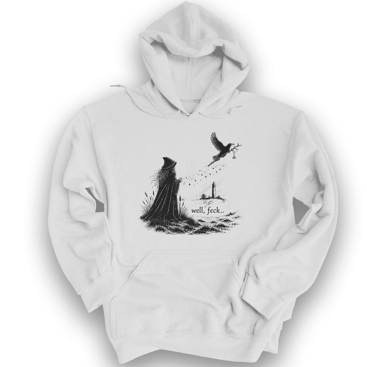 Well Feck Druid Hoodie - White