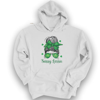 Irish Sassy Lassy Hoodie - White