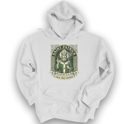 Saint Patrick Ora Pro Nobis Hoodie - White