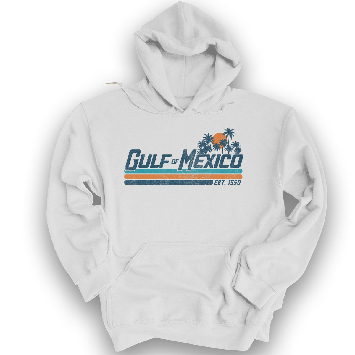 Gulf of Mexico Retro Stripe Hoodie - White