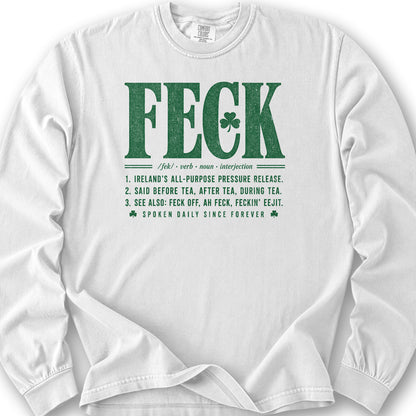 Feck Definition Long Sleeve Shirt - White