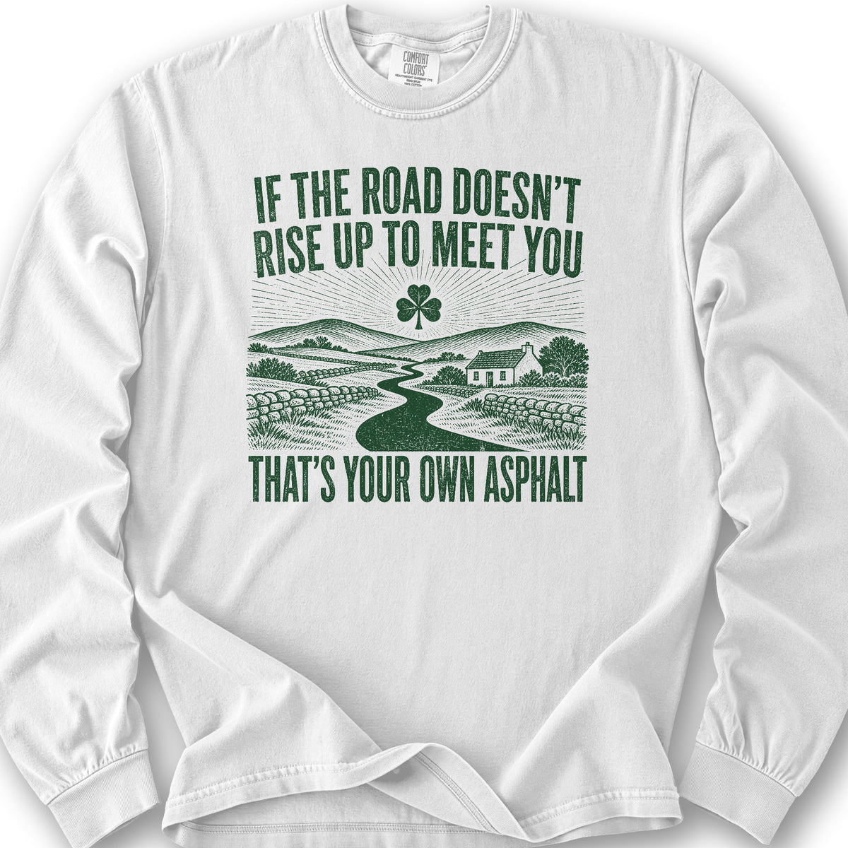 That's Your Own Asphalt Long Sleeve Shirt - White