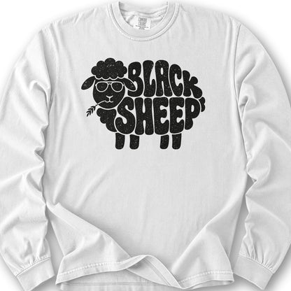 Black Sheep Text Long Sleeve Shirt