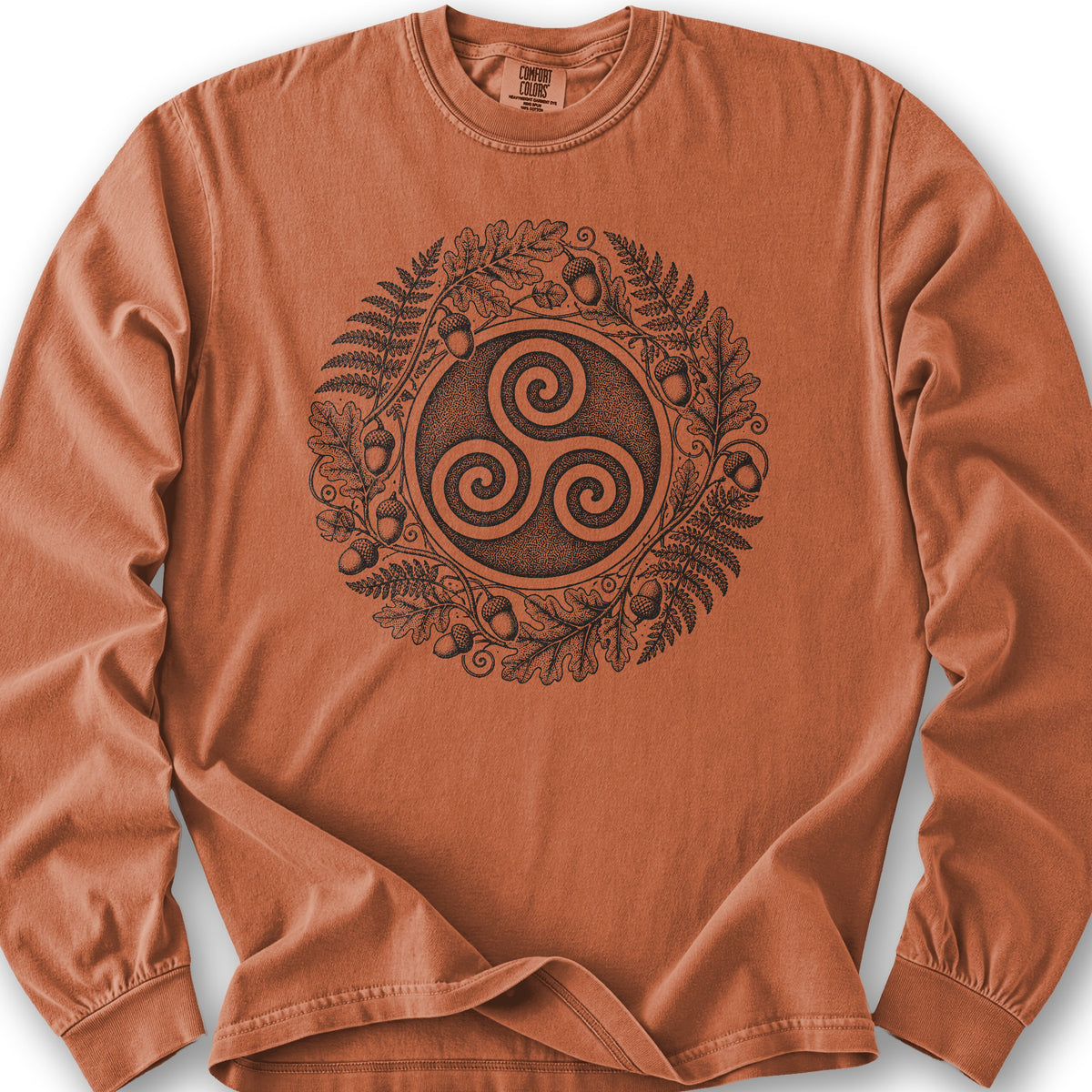 Autumn Triskele Wreath Long Sleeve Shirt - Yam