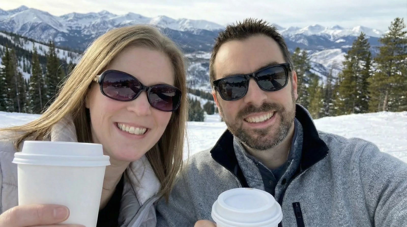 Chris and Rachel in the mountains
